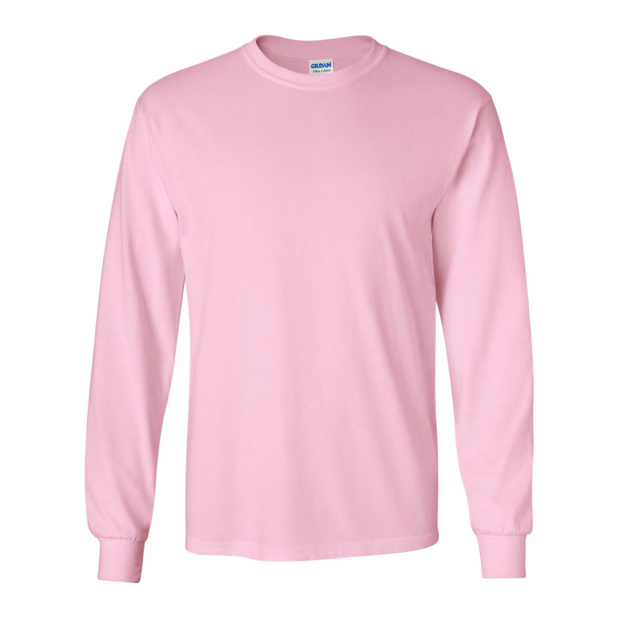 2400 Gildan Ultra Cotton® Long Sleeve T-Shirt Light Pink – Detail Basics  Canada