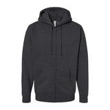 IND4000Z Independent Trading Co. Heavyweight Full-Zip Hooded Sweatshirt Charcoal Heather