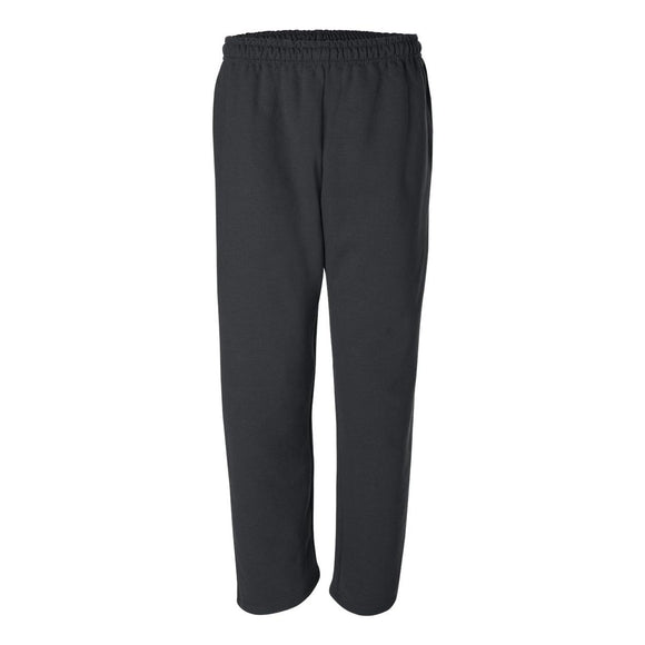 12300 Gildan DryBlend® Open-Bottom Sweatpants with Pockets Black