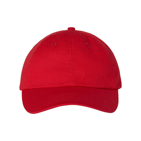 VC300A Valucap Adult Bio-Washed Classic Dad Hat Red