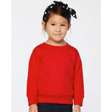3317 Rabbit Skins Toddler Fleece Crewneck Sweatshirt Red