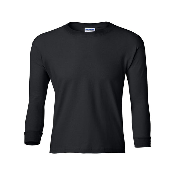 2400B Gildan Ultra Cotton® Youth Long Sleeve T-Shirt Black