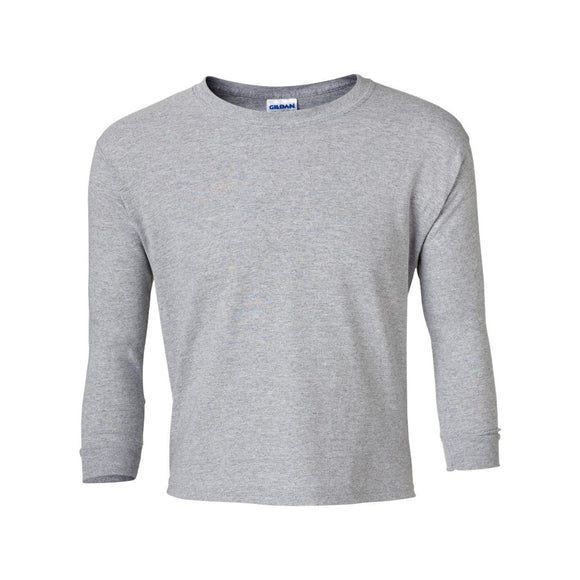 2400B Gildan Ultra Cotton® Youth Long Sleeve T-Shirt Sport Grey