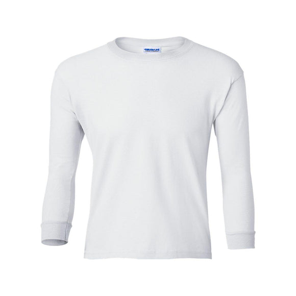 2400B Gildan Ultra Cotton® Youth Long Sleeve T-Shirt White