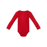 4411 Rabbit Skins Infant Long Sleeve Baby Rib Bodysuit Red