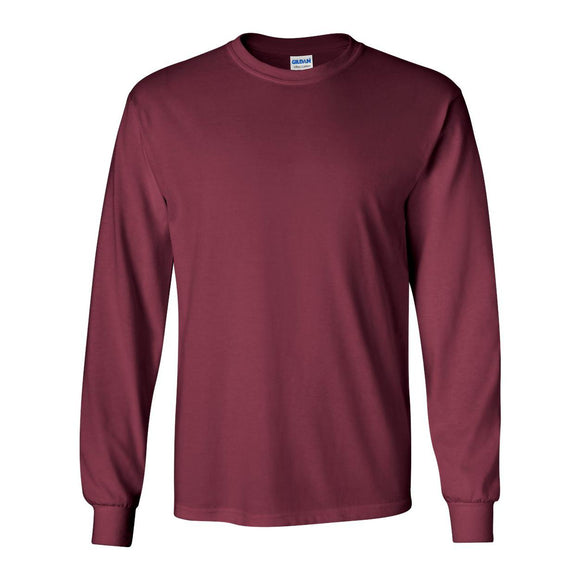 2400 Gildan Ultra Cotton® Long Sleeve T-Shirt Maroon