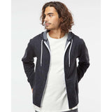 AFX90UNZ Independent Trading Co. Lightweight Full-Zip Hooded Sweatshirt Charcoal Heather