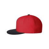 6210FF Flexfit 210® Flat Bill Cap Red/ Black