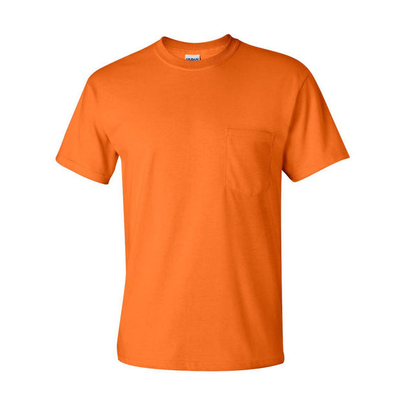 2300 Gildan Ultra Cotton® Pocket T-Shirt Safety Orange