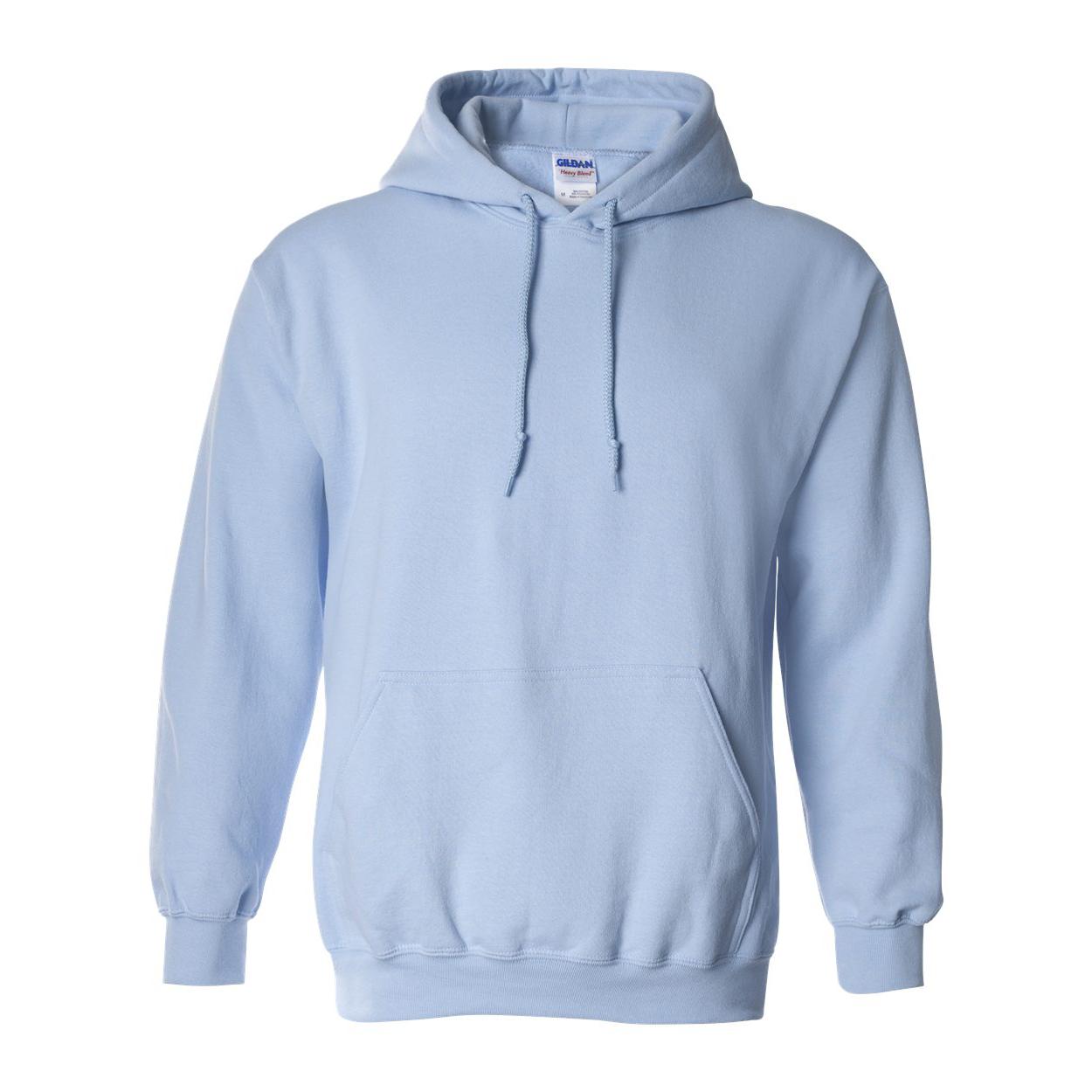 18500 Gildan Heavy Blend™ Hooded Sweatshirt Light Blue – Detail