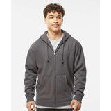 IND4000Z Independent Trading Co. Heavyweight Full-Zip Hooded Sweatshirt Solid Charcoal