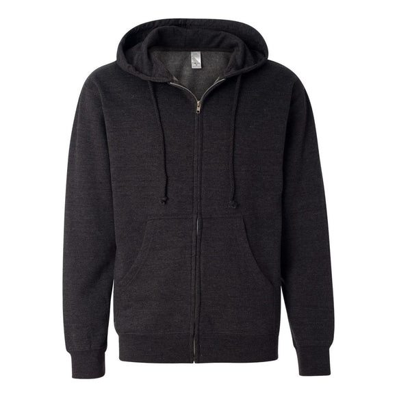 SS4500Z Independent Trading Co. Midweight Full-Zip Hooded Sweatshirt Charcoal Heather