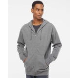 SS4500Z Independent Trading Co. Midweight Full-Zip Hooded Sweatshirt Gunmetal Heather