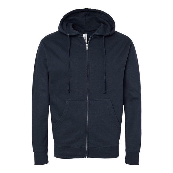 SS4500Z Independent Trading Co. Midweight Full-Zip Hooded Sweatshirt Navy