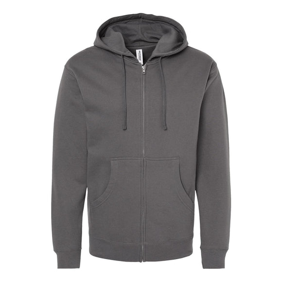 SS4500Z Independent Trading Co. Midweight Full-Zip Hooded Sweatshirt Charcoal