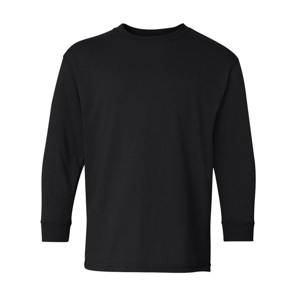 5400B Gildan Heavy Cotton™ Youth Long Sleeve T-Shirt Black