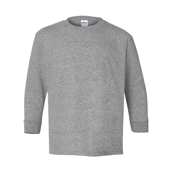 5400B Gildan Heavy Cotton™ Youth Long Sleeve T-Shirt Sport Grey