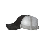 3100 Sportsman Contrast-Stitch Mesh-Back Cap Black/ Grey