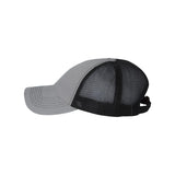 3100 Sportsman Contrast-Stitch Mesh-Back Cap Grey/ Black