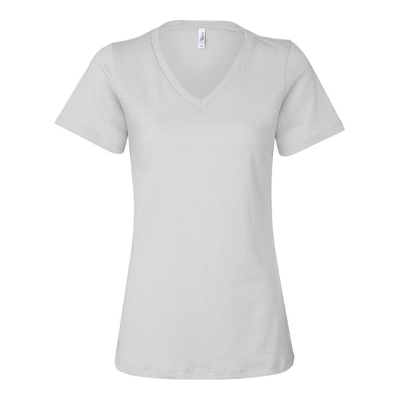 6405 BELLA + CANVAS Women’s Relaxed Jersey V-Neck Tee White