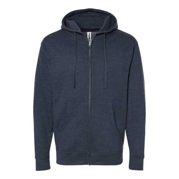 SS4500Z Independent Trading Co. Midweight Full-Zip Hooded Sweatshirt Classic Navy Heather
