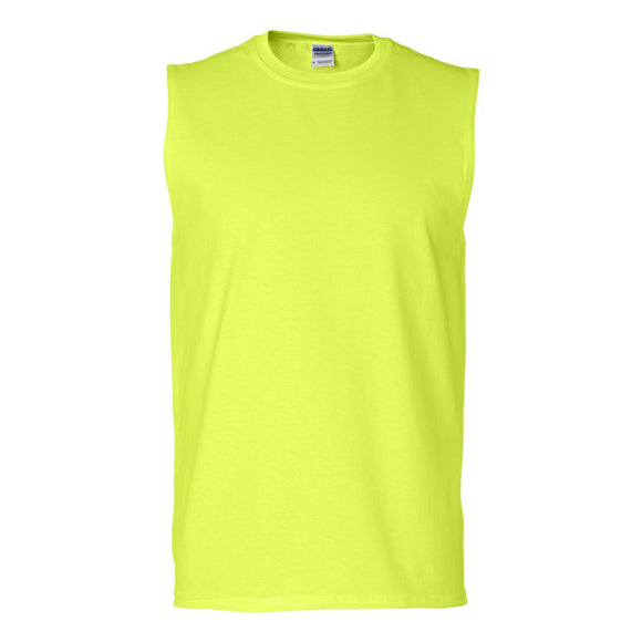 2700 Gildan Ultra Cotton® Sleeveless T-Shirt Safety Green