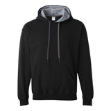 185C00 Gildan Heavy Blend™ Contrast-Color Hooded Sweatshirt Black/ Sport Grey
