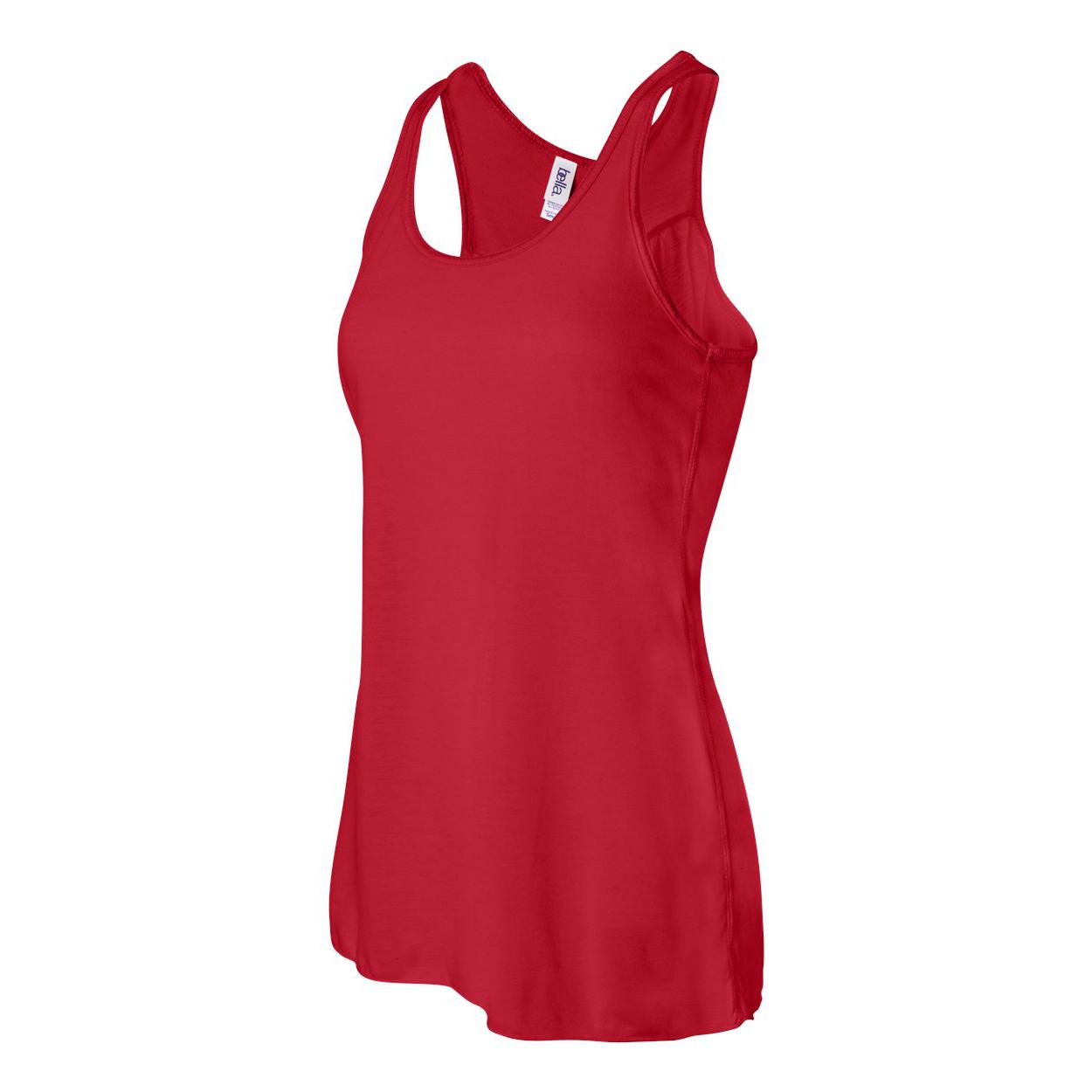 New Womens Ladies Red Flowy Racerback Tank Top Tops Yoga Sleeveless S M L XL