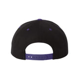6089M YP Classics Premium Flat Bill Snapback Cap Black/ Purple