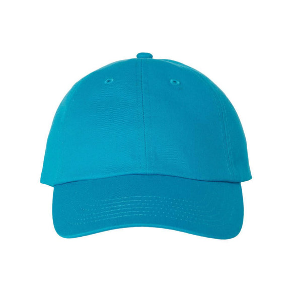 VC300A Valucap Adult Bio-Washed Classic Dad Hat Neon Blue