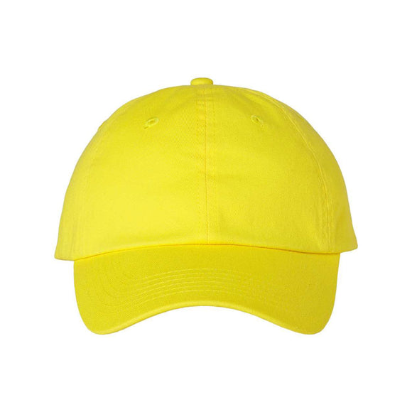 VC300A Valucap Adult Bio-Washed Classic Dad Hat Neon Yellow