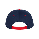 6007 YP Classics Five-Panel Cotton Twill Snapback Cap Navy/ Red