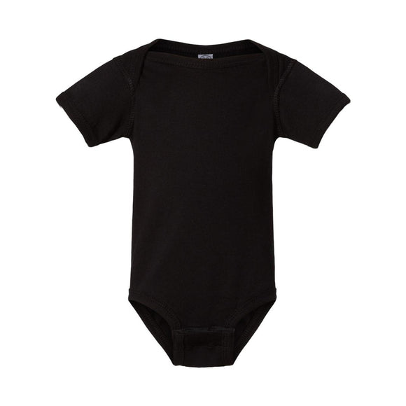 4424 Rabbit Skins Infant Fine Jersey Bodysuit Black
