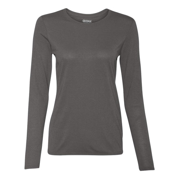 42400L Gildan Performance® Women’s Long Sleeve T-Shirt Charcoal