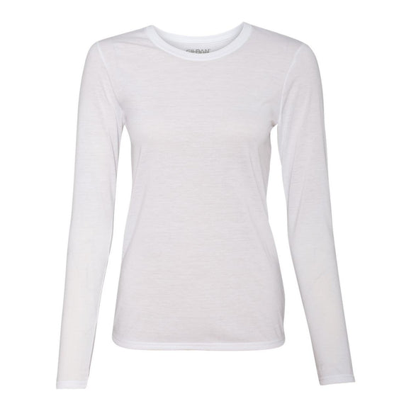 42400L Gildan Performance® Women’s Long Sleeve T-Shirt White