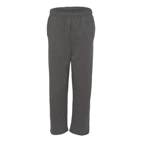 12300 Gildan DryBlend® Open-Bottom Sweatpants with Pockets Charcoal