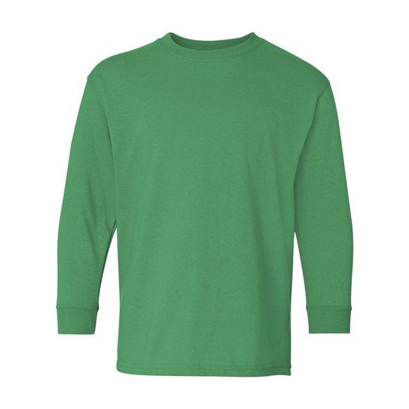 5400B Gildan Heavy Cotton™ Youth Long Sleeve T-Shirt Irish Green