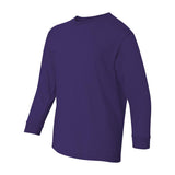 5400B Gildan Heavy Cotton™ Youth Long Sleeve T-Shirt Purple