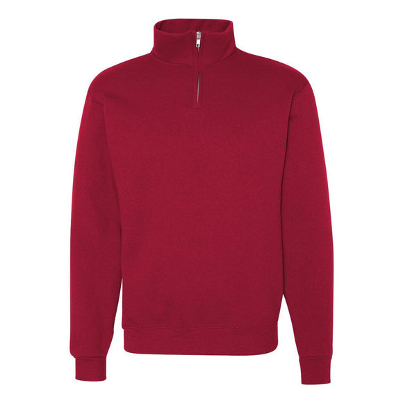 995MR JERZEES Nublend® Cadet Collar Quarter-Zip Sweatshirt True Red