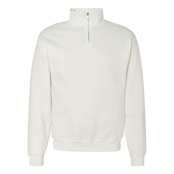 995MR JERZEES Nublend® Cadet Collar Quarter-Zip Sweatshirt White