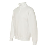 995MR JERZEES Nublend® Cadet Collar Quarter-Zip Sweatshirt White