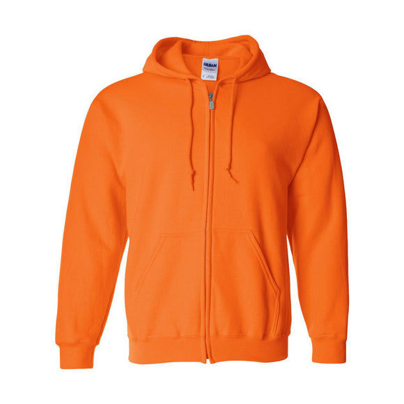 18600 Gildan Heavy Blend™ Full-Zip Hooded Sweatshirt Safety Orange