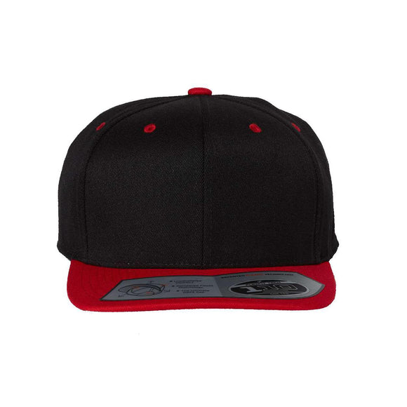 110F Flexfit 110® Snapback Cap Black/ Red