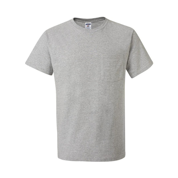 29MPR JERZEES Dri-Power® 50/50 T-Shirt with a Pocket Athletic Heather