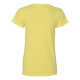 5V00L Gildan Heavy Cotton™ Women’s V-Neck T-Shirt Cornsilk
