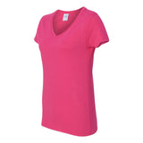 5V00L Gildan Heavy Cotton™ Women’s V-Neck T-Shirt Heliconia