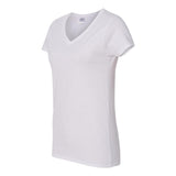 5V00L Gildan Heavy Cotton™ Women’s V-Neck T-Shirt White