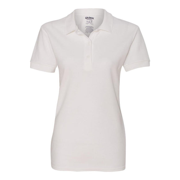 82800L Gildan Premium Cotton® Women's Double Piqué Polo White