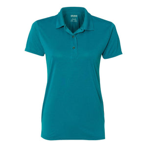 44800L Gildan Performance® Women's Jersey Polo Marbled Galapagos Blue