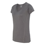 47V00L Gildan Performance® Tech Women's V-Neck T-Shirt Marbled Charcoal